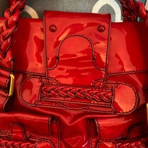 Valentino Red Patent Leather Satchel.